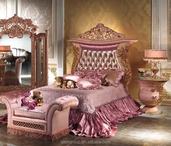 Luxury Pink Color With Gold Children Girl Bedroom Furniture Gold Single Bed With Italian Bedroom Sets Luxury Art91000 View Italian Bedroom Sets