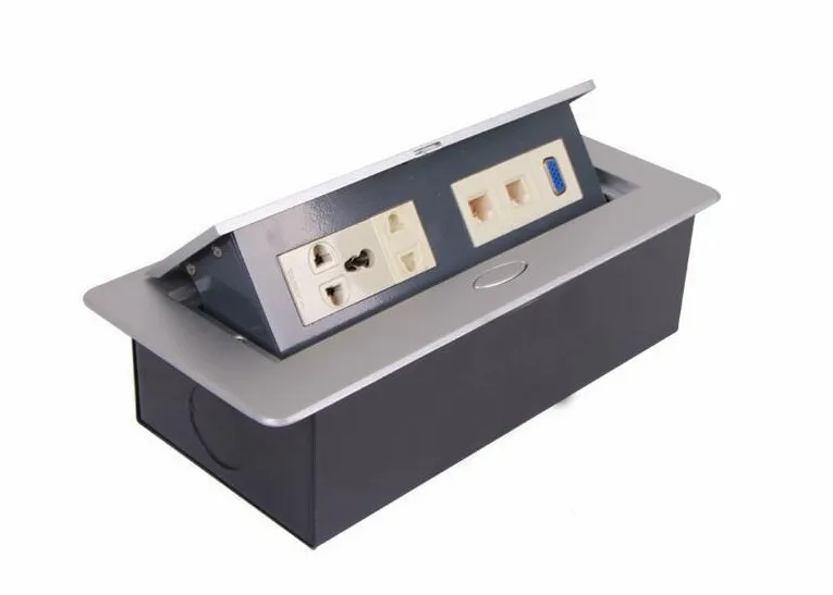 Aluminum Decorative Grommets Rectangular Computer Desk Grommet Aluminum