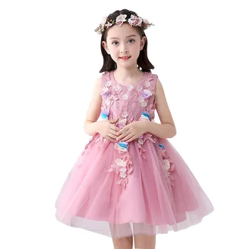 Baby Gown Kids Costume Girls Printed Frock Designs Fashion Kids Party ...