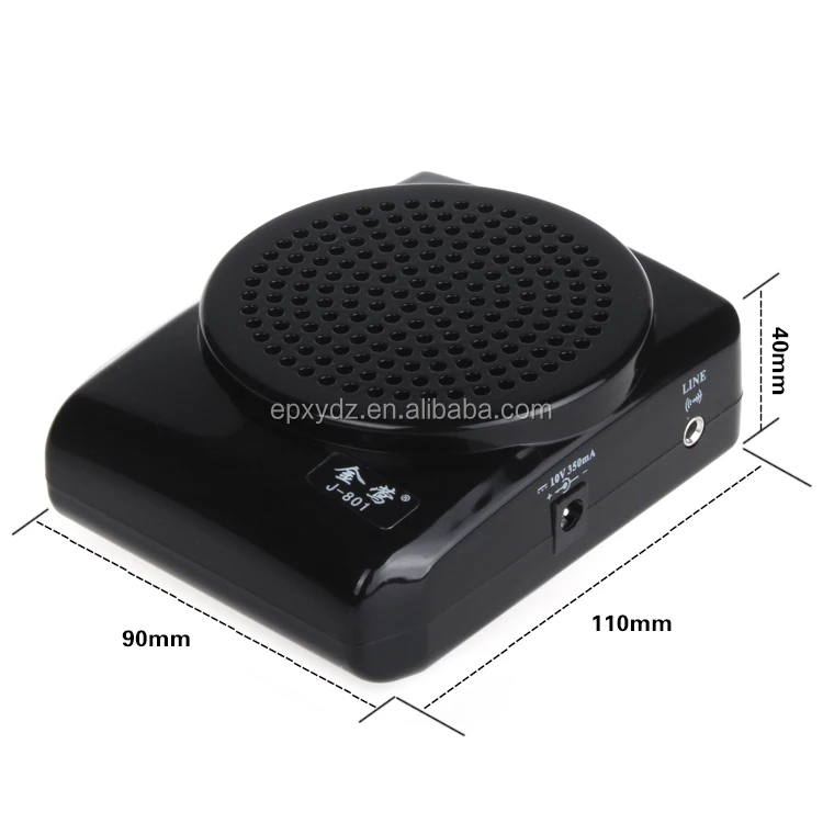 

J.I.Y J-801 25w Amplifier Portable Mini Speaker Wired Voice Teaching Tour Guide Sales Promotion Waistband Loudspeaker