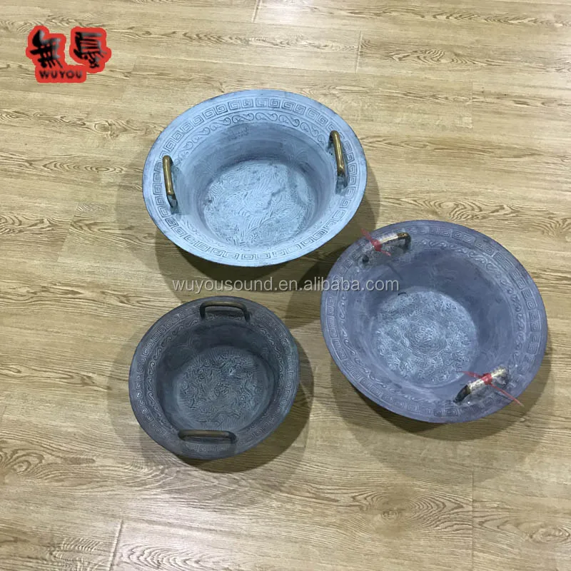 
28cm 38cm 44cm chinese traditional bronze spouting bowl and waterspring bowl 