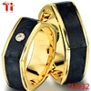 stainless steel ring with carbon fibber ring, carbon jewelry price with diamond ring