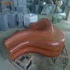Fiberglass tree trunk shape design bench imitated wood chair outdoor