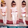 Easter boutique outfits children floral ruffle top+pants 2pcs clothing sets 2-7y fashion kids clothing sets