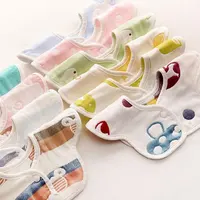 

Hot Sale Free Sample Cotton Baby Bibs, 2019 New Design Children Waterproof Bibs/