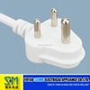 South African electrical 3 pin white portable electrical male power cable plug with easy carry