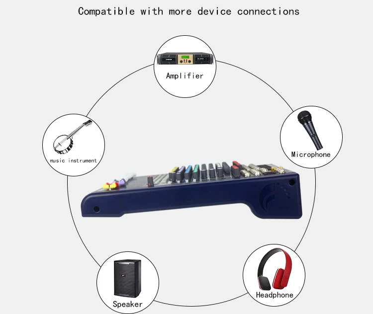 Professional sound mixing table dsp karaoke mixer with echo for music mixer dj system