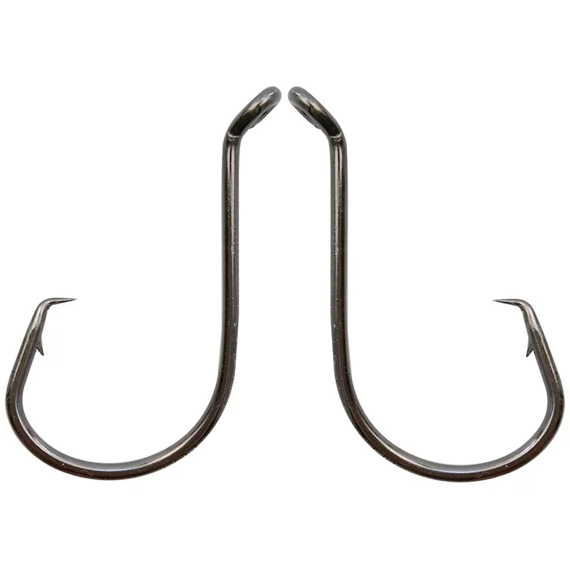 

100pcs/bag Offset Sport Circle Hooks 1#-6/0 Black High Carbon Steel Octopus Fishing Hooks with Box