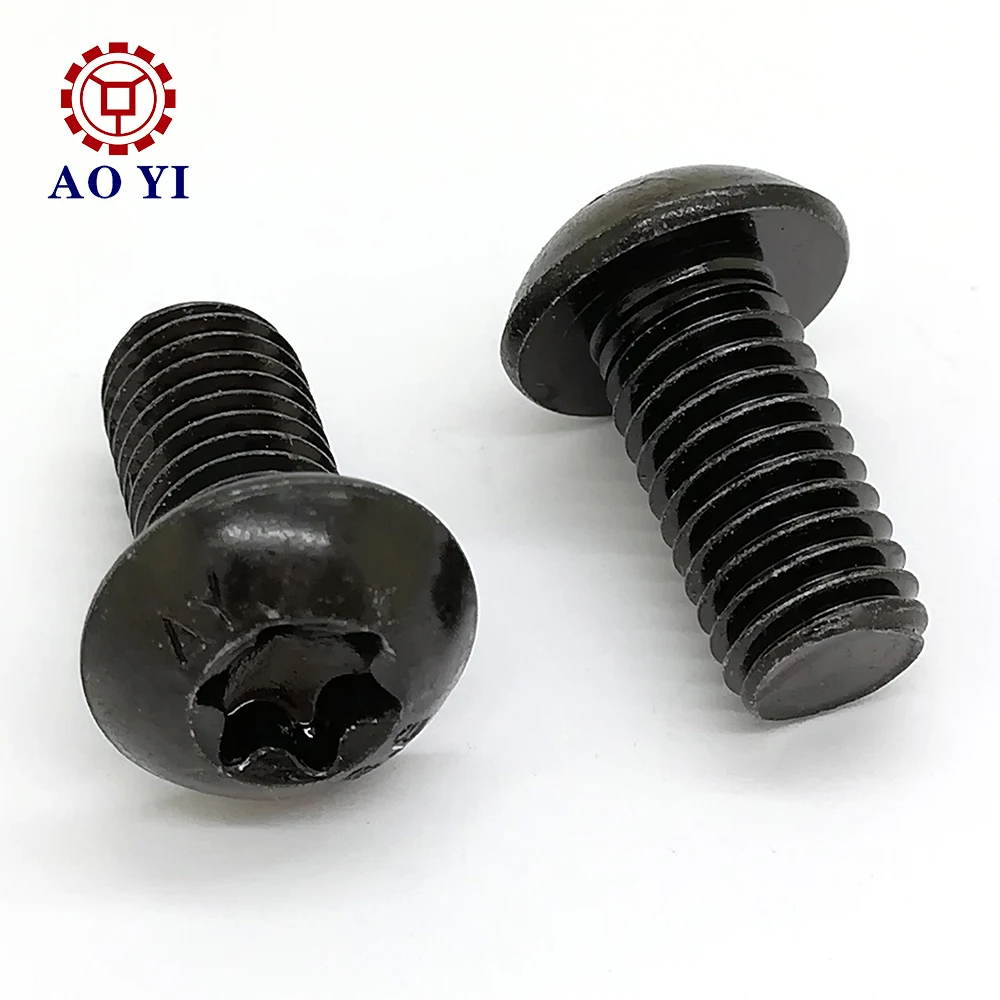
M3.5 X 6 / Torx T10 black zinc plated full thread machine Screws 