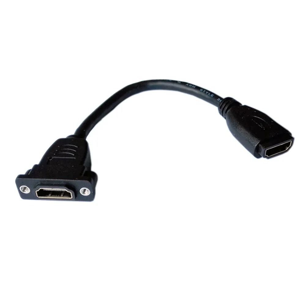 

Female to Female Gold Plated 2.0V HDMI Panel Mount Extension Cable with Screws