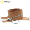Professional Custom #5 Metal O Ring Slider Zipper For Leather Bags