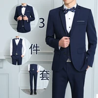 

New Men 3 Pcs Set Elegant Office Wedding Business Suit