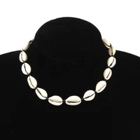 

Shell Choker Necklace for Women Seashell Necklace Statement Adjustable Sea Shell Pendant Cord Bib Collar pearl shell necklace