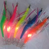 LED Fishing Lures Wrapped Prawn Lure Octopus Electronic Shrimp Wood Baits Lures 2.5 #octopus Squid Jig with Battery in the Body