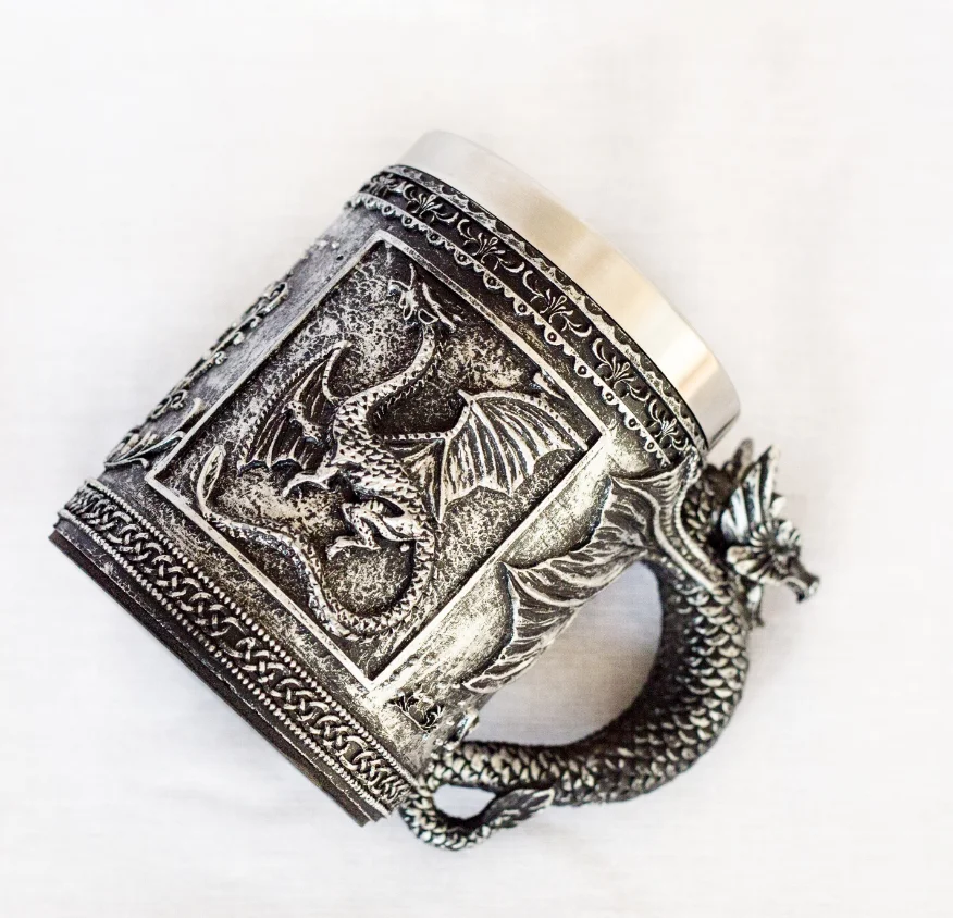 Creative Design Dragon Stainless Steel Coffee Cup, Food Grade Coffee Cup