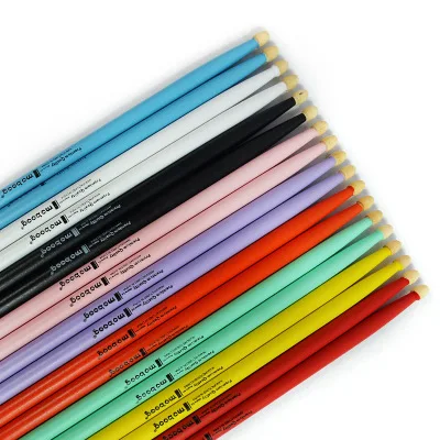 

2019 New Fashion Style Good Quality Colorful 5A 7A Wholesale Drumsticks Custom Logo Non-Slip Maple Drumsticks, Red,orange,green,pink,yellow,black,white