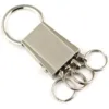 4 loops circle snap fastener waist hanged key chain key holder zinc alloy lock metal hard keychains