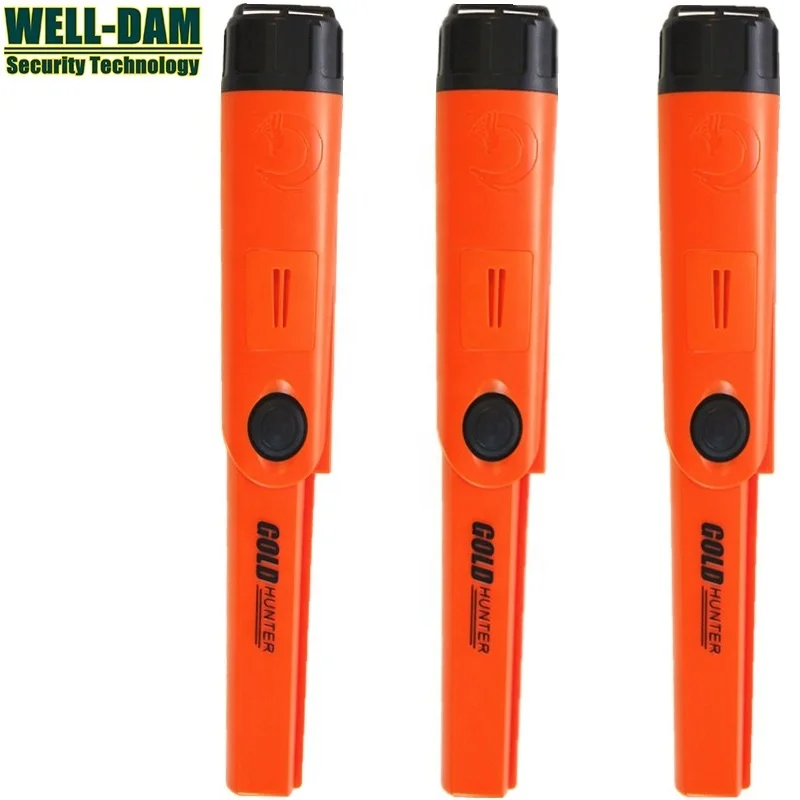 

Free shipping gold hunter TM waterproof metal detector pinpointer handheld metal detector underground gold metal detector, Orange,black