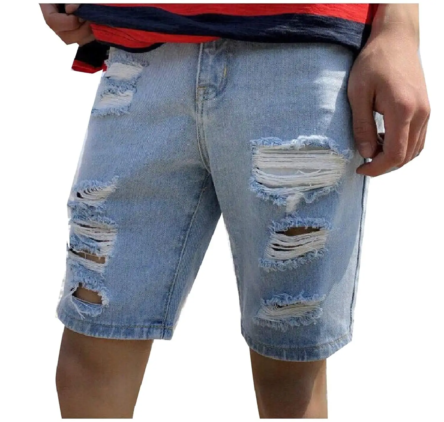CBTLVSN Womens Harem Destroyed Stylish Denim Destroyed Ripped Hole Overalls Pant Jumpsuits