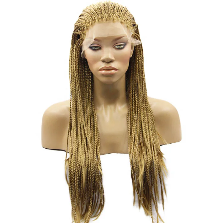 Factory Wholesale Vendors Synthetic African Braided Frontal Lace Wig