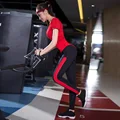 Summer Women Skintight Fitness Suits Quick Dry Elastic Sportswear Sets Yoga Dancing Running Girls Three piece