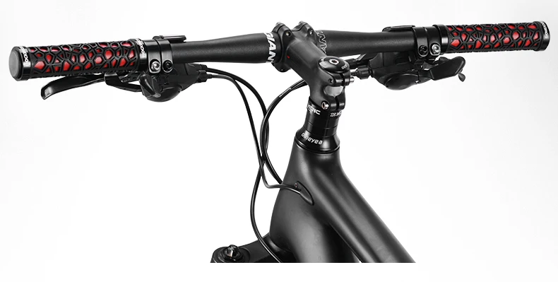 Bike Grips TPR Rubber Lock-On MTB Non-slip Ultralight Handlebar Grips 22.2mm