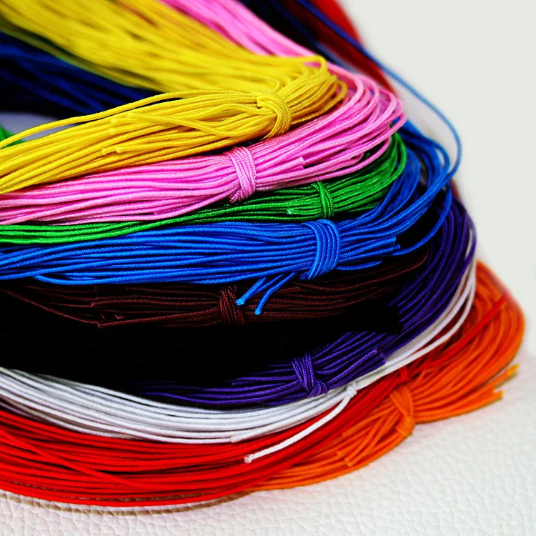 

25 Meters 1 MM Beading Elastic Stretch Cord Beaded String Strap For DIY Bracelet Jewelry Findings Sewing Accessories, 10 colors available