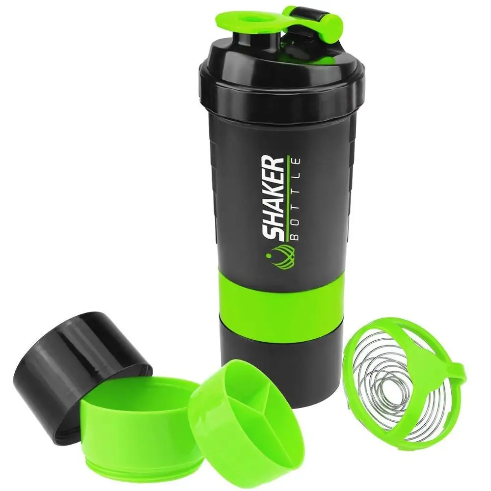 

500ML Plastic Protein Shaker Bottle Leak Proof Sports Water Bottle