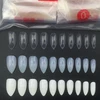 Half Cover BIN 600Pcs/Bag Waterdrop Nail Tips Stiletto Oval ABS Artificial False Finger Nail Tips For Water Drop Shape