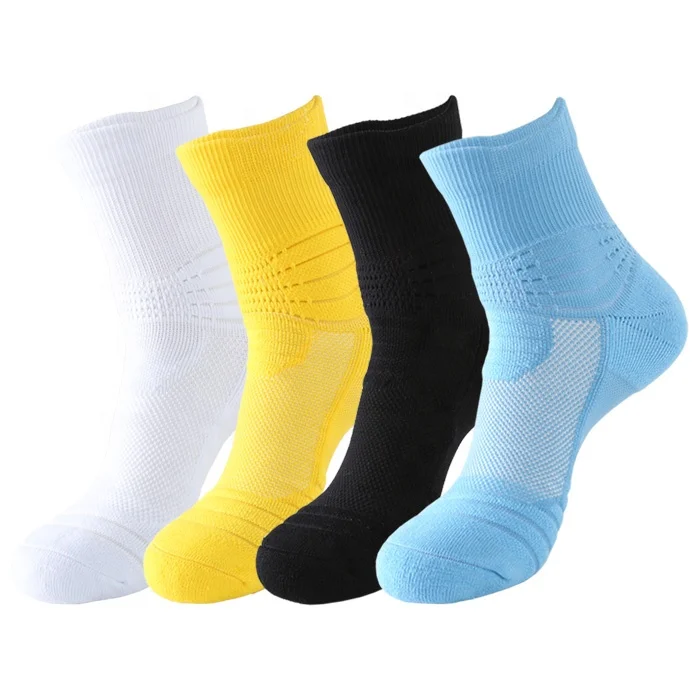 

Design your own logo cotton crew men plain basketball socks elite sport socks, Custom color