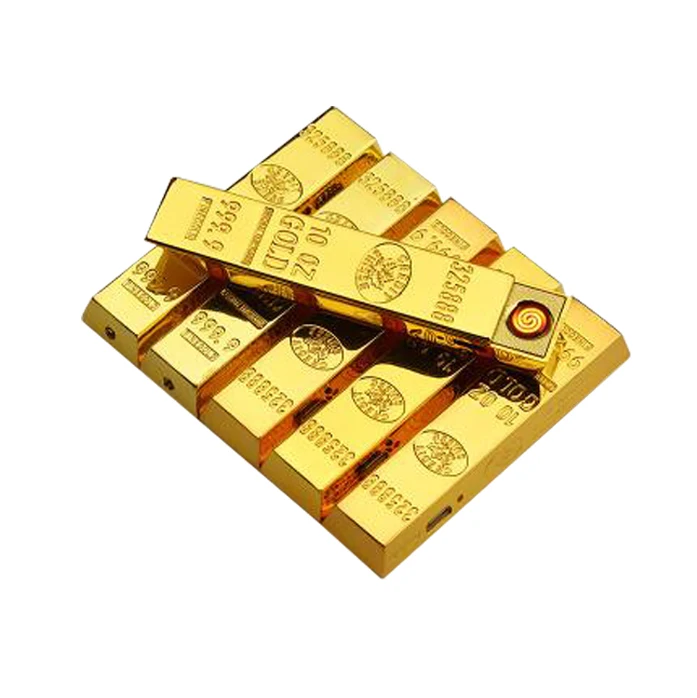 

Golden bar color double face usb charged lighter, N/a