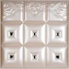 new building material 3D carved leather fire resistant decorative wall panel