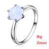 Custom design women claw inay fashion jewelry rainbow fire opal ladies finger rings R96