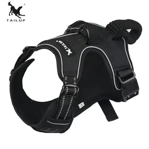Image of 2019 Explosion-proof Reflective Custom Logo Dog Harness No Pull with Bungee Handle