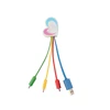 Custom heart shape multi 3 in 1 usb charging cable