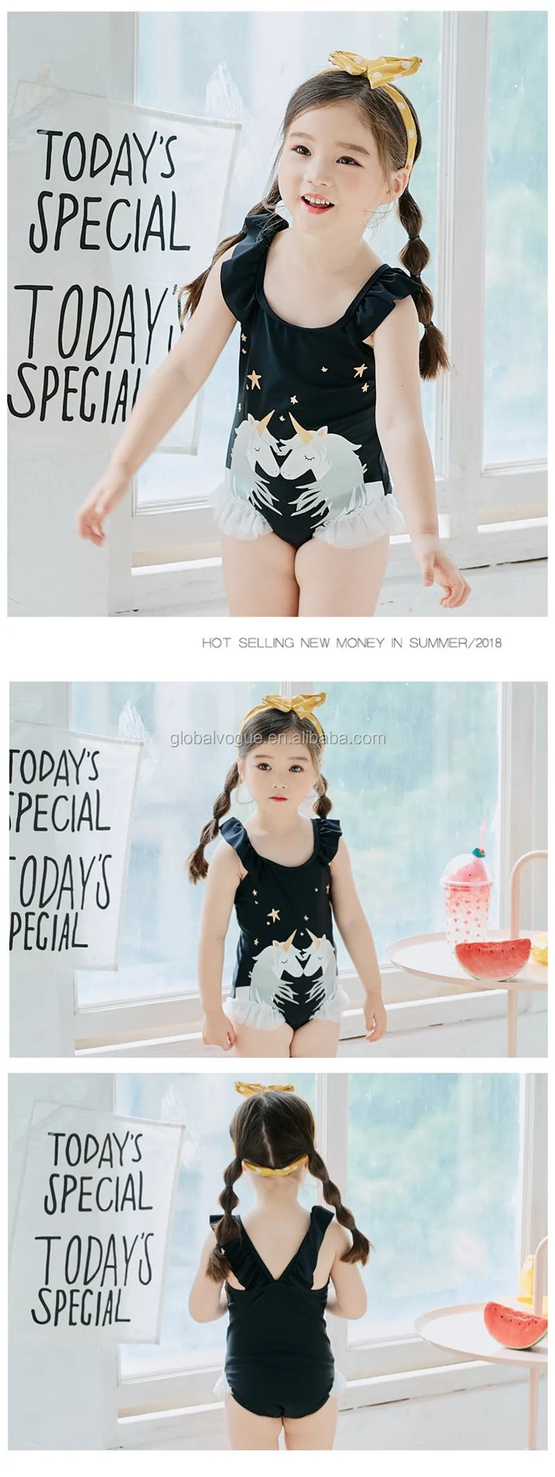 新 1 7 歳の子供の服の女の子黒フリルスターパターン水着子供の水着ベビー水着 Buy かわいい男の子水着 若い教徒の水着 ガールズレディース日本水着 Product On Alibaba Com