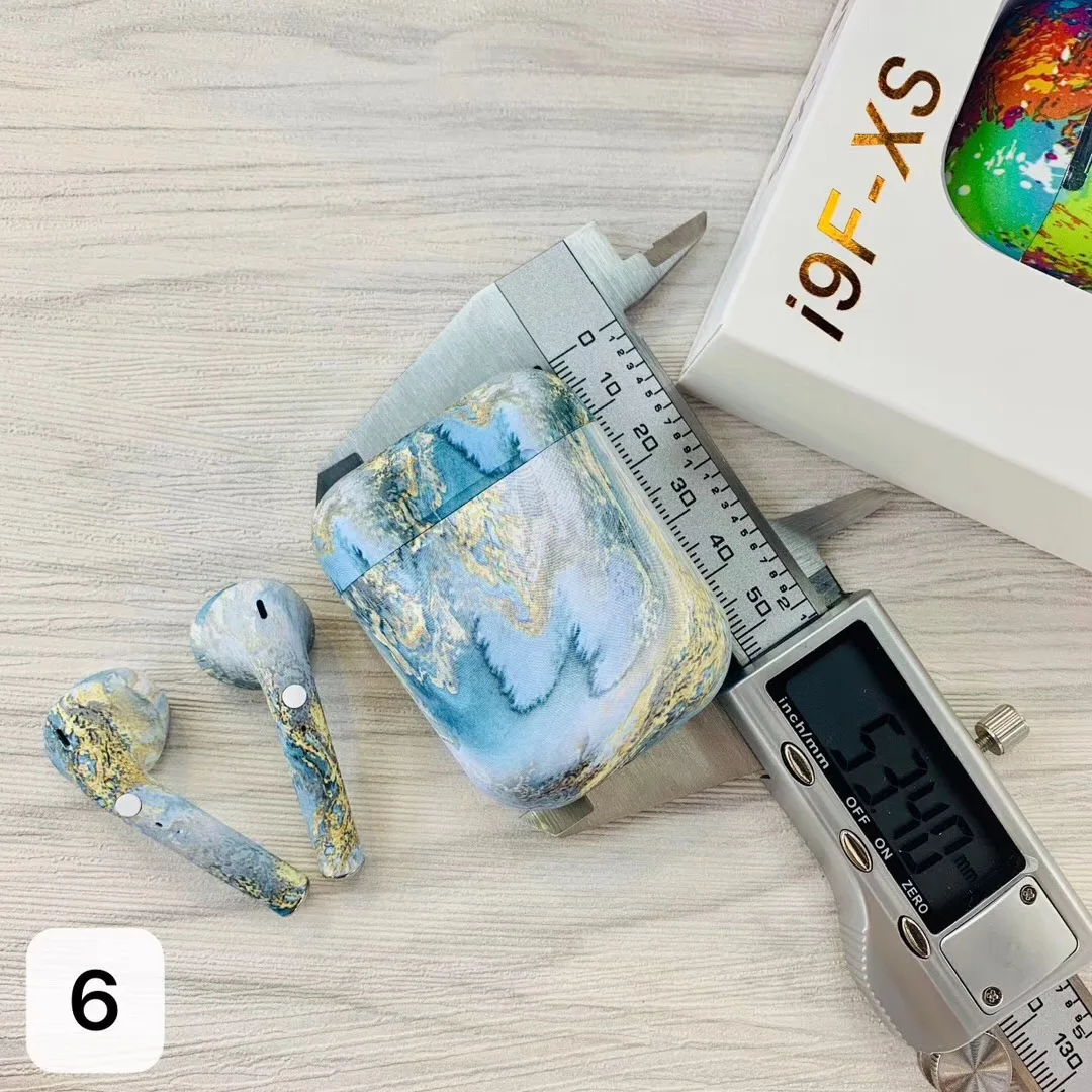 TWS i9F XS Painted Earbuds BT5.0 Wireless Earphones Dual Side Calls Auto Pairing Headphones With Charging Box - ANKUX.COM
