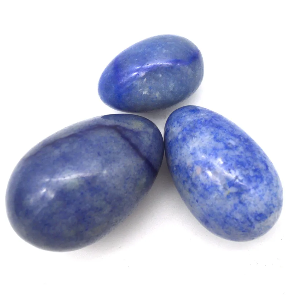 wholesale 3pcs naturel blue aventurine yoni eggs folk art