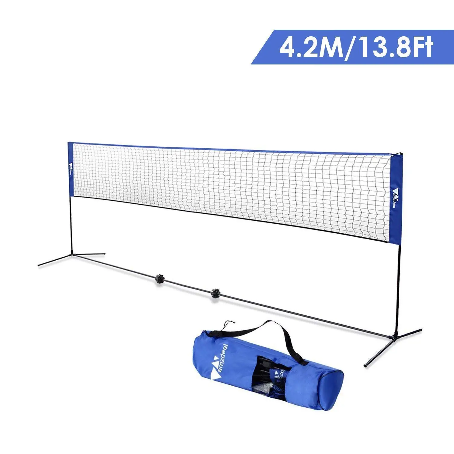 Volleyball Tennis Net Set With Stand Frame Carry Bag 10 Feet Portable Badminton for sale online