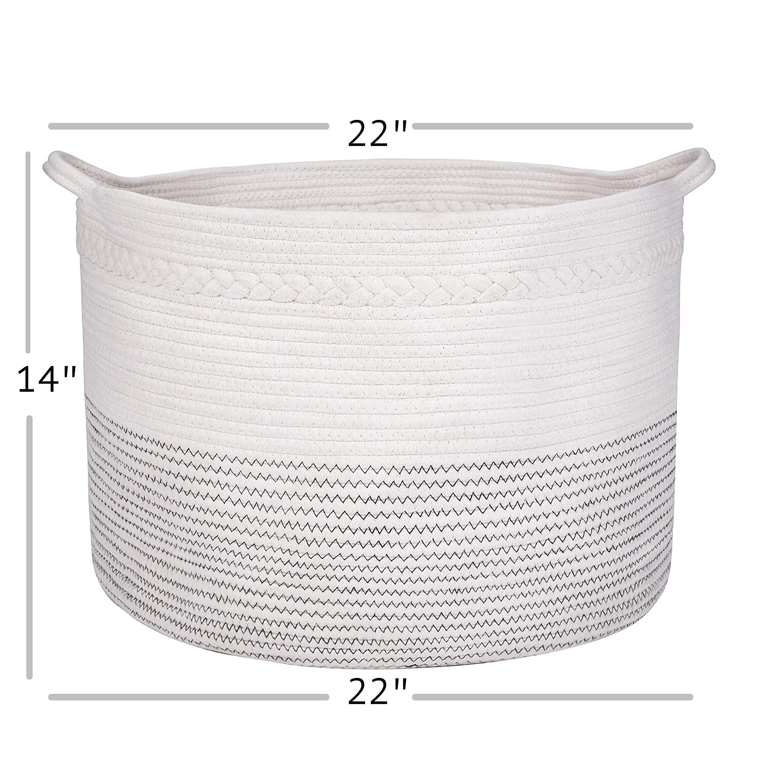 Sunprys Xxxl Cotton Rope Basket 22x14 Extra Large Storage Blanket