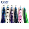 Big saltwater soft tail octopus fishing lure soft lure with resin jet head and plastic skirts