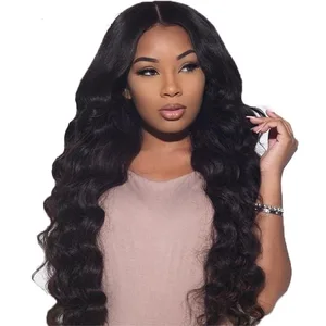 Pre Plucked Body Wave Brazilian Human Hair Full Lace Wigs With Baby Hair Density 130%