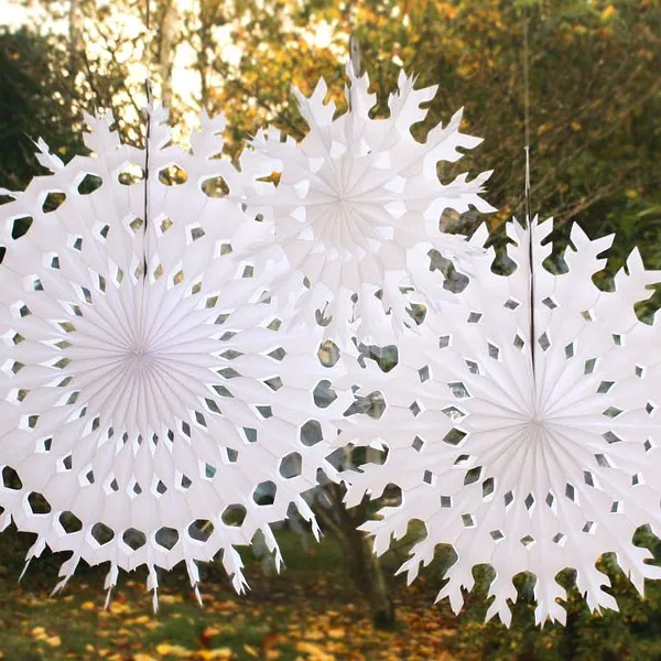 New Style White 3d Snowflake Christmas Tree Decorations Korean