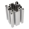 Black Anodized Aluminium Alloy V-slotted Customized Color Surface Treatment Anchor Connector 40mmx80mm Aluminum Profile