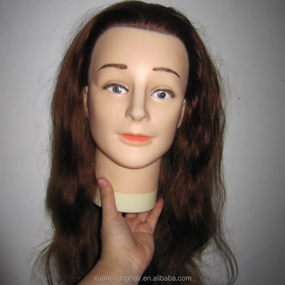 100 percent human hair mannequin head