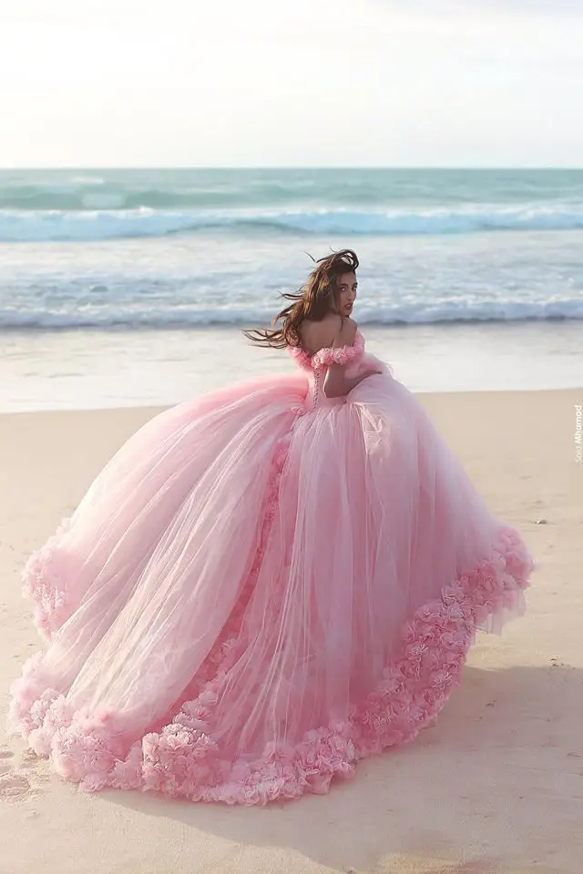 Pink Princess Wedding Dress