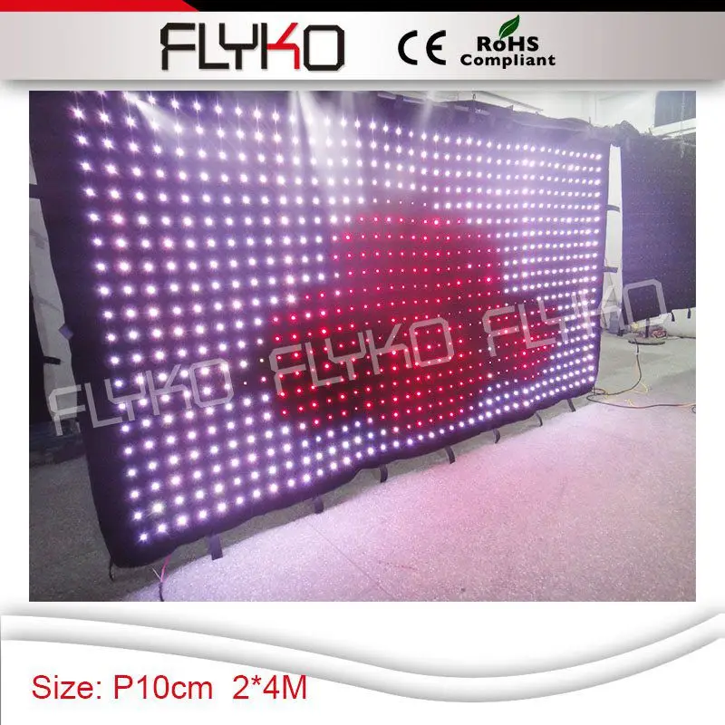 

FLYKO STAGE indoor advertising lightweight china video display led curtain wall screen, Rgb 3in 1