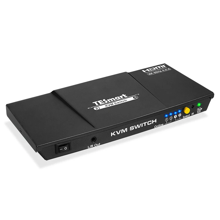 

New Product Home Audio Video 2 Port HDMI USB KVM Switch Support IR Remote HDMI 4K, Customized