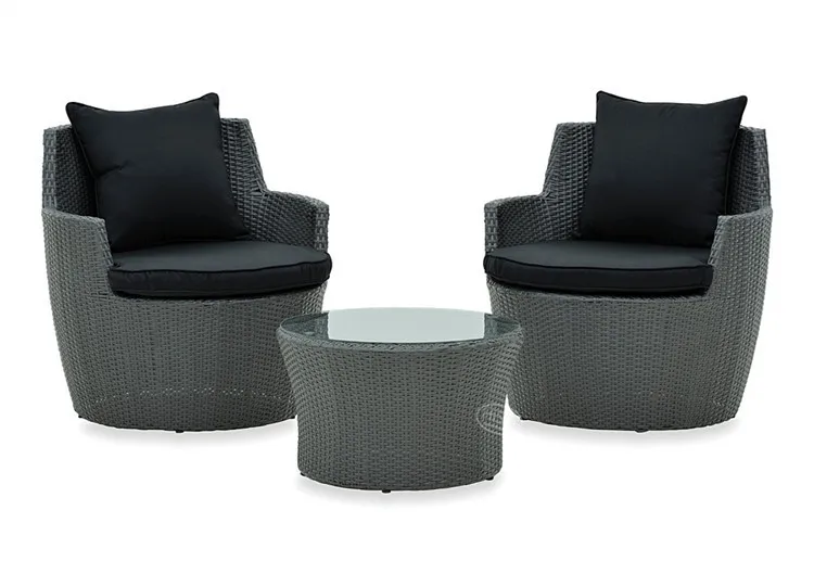 Home Goods Wicker Bistro Set Space Saving 3pcs Patio Furniture Buy