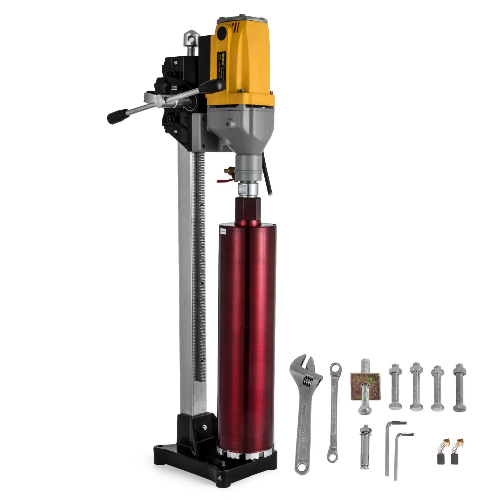 

6" Diamond Core Drill Concrete Drilling Machine with Stand & Drill Bits 2180W